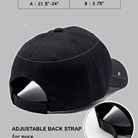 Structured Baseball Cap Adjustable Closure Performance Hat Outdoor Activities - Picture 3 of 6